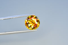 Round Shape Shiny Full Fire Sphene Gemstone, Faceted Rare Sphene, Loose Gemstone - 1.75 CT