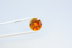 Round Shape Shiny Full Fire Sphene Gemstone, Faceted Rare Sphene, Loose Gemstone - 3.85 CT