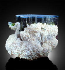 BLUE CAP TOURMALINE | TOURMALINE SPECIMEN | TOURMALINE WITH ALBITE | GREEN TOURMALINE CRYSTAL | TOURMALINE FOR SALE | RAW TOURMALINE | 1756G