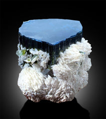 BLUE CAP TOURMALINE | TOURMALINE SPECIMEN | TOURMALINE WITH ALBITE | GREEN TOURMALINE CRYSTAL | TOURMALINE FOR SALE | RAW TOURMALINE | 1756G