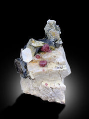 PINK APATITE CRYSTALS WITH STAR MICA AND FELDSPAR MINERAL SPECIMEN FROM SKARDU PAKISTAN - 1607 GRAM