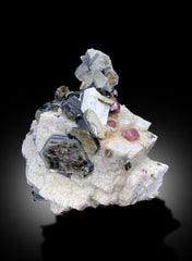 PINK APATITE CRYSTALS WITH STAR MICA AND FELDSPAR MINERAL SPECIMEN FROM SKARDU PAKISTAN - 1607 GRAM