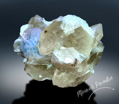 AQUAMORGANITE WITH TANTALITE, QUARTZ, MICA, MORGANITE AQUAMARINE, BI-COLORBERYL - 1814 GRAM