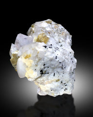 AQUAMORGANITE WITH TANTALITE, QUARTZ, MICA, MORGANITE AQUAMARINE, BI-COLORBERYL - 1814 GRAM