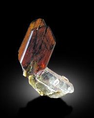 NATURAL RED COLOR RARE BROOKITE WITH QUARTZ, BROOKITE CRYSTAL, BROOKITE STONE, CRYSTAL SPECIMEN, RARE MINERAL, RAW MINERAL - 6.20 CT