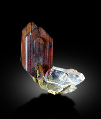 NATURAL RED COLOR RARE BROOKITE WITH QUARTZ, BROOKITE CRYSTAL, BROOKITE STONE, CRYSTAL SPECIMEN, RARE MINERAL, RAW MINERAL - 6.20 CT