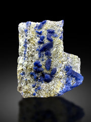 Rare Blue Afghanite with Pyrite on Matrix from Afghanistan - 522 gram