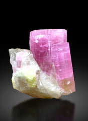 Top Grade Pink Tourmaline on Quartz from Pachigram Afghanistan - 180 gram