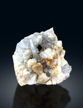 Natural Aquamarine Crystal with Mica on Feldspar from Skardu Pakistan - 737 gram