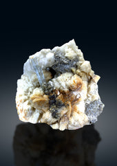 Natural Aquamarine Crystal with Mica on Feldspar from Skardu Pakistan - 737 gram