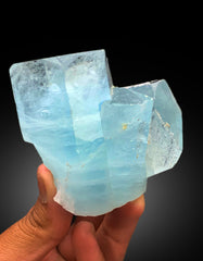 Natural Sky Blue Color Aquamarine Crystal, Aquamarine Specimen, Aquamarine from Nagar Mine Skardu Pakistan - 347 gram