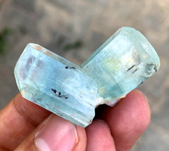 Twinned Blue Aquamarine Crystals from Shigar valley Pakistan - 20 gram