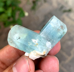 Twinned Blue Aquamarine Crystals from Shigar valley Pakistan - 20 gram