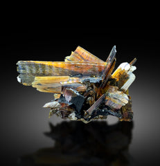 Rare Red Brookite Cluster on Matrix from Baluchistan Pakistan - 20 grams