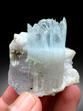 Bicolor Beryl, AquaMorganite Crystal on Matrix, Morganite var Aquamarine with Etched Terminations, AquaMorganite Specimen - 92 gram