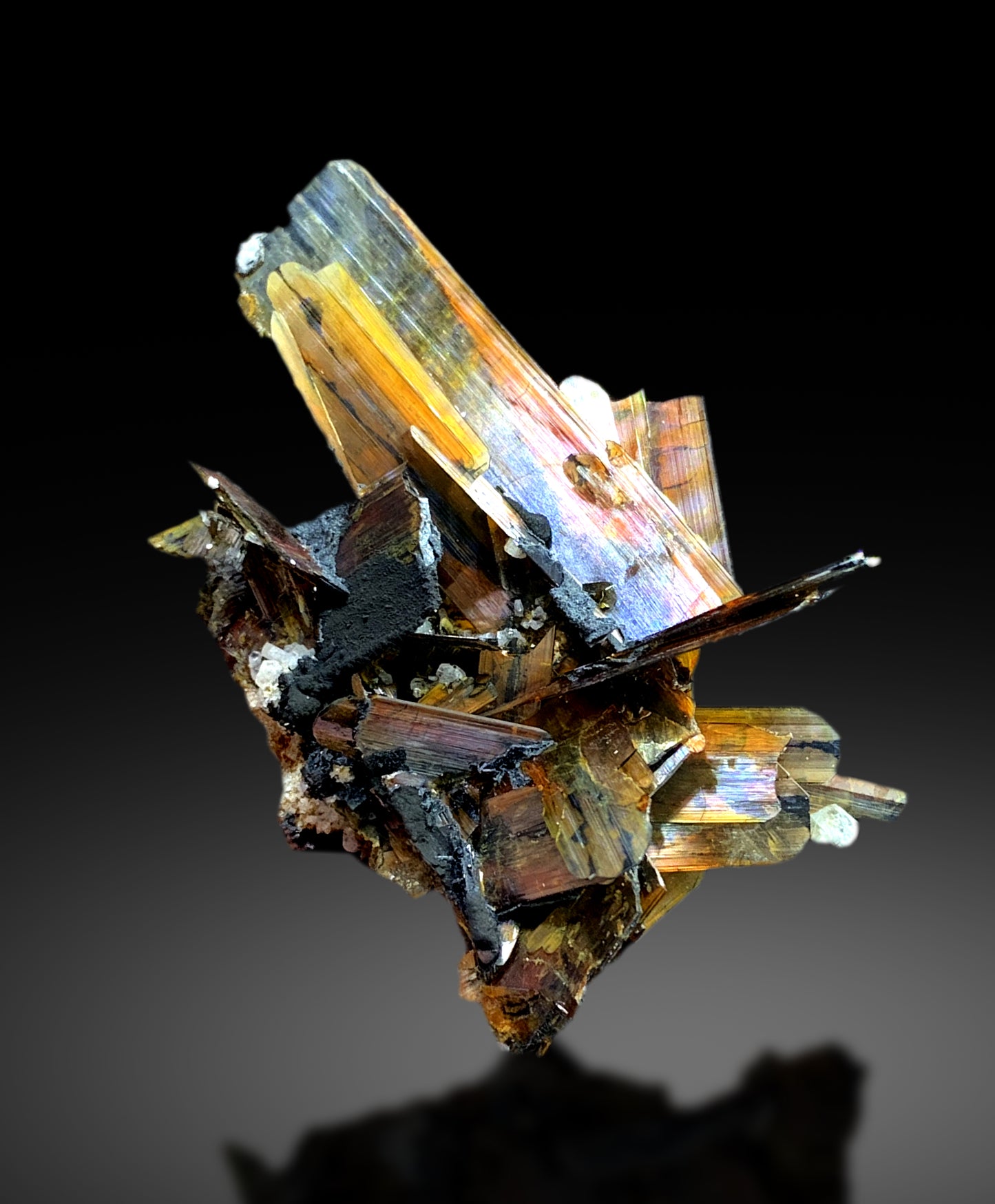 Rare Red Brookite Cluster on Matrix from Baluchistan Pakistan - 20 grams