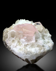 Pink Morganite Crystals on Quartz and Albite Specimen from Afghanistan - 1005 gram