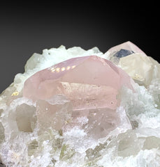 Pink Morganite Crystals on Quartz and Albite Specimen from Afghanistan - 1005 gram