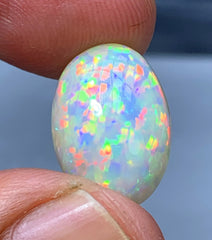 Full Fire Honeycomb Opal Cabochon, Ethiopian Earth Mined Welo Opal Cabochon - 8.10 carats