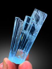 Transparent Sky Blue Color Aquamarine Cluster from Shigar valley Skardu Pakistan - 32 gram