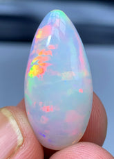 Full Fire Honeycomb Opal Cabochon, Ethiopian Earth Mined Welo Opal Cabochon - 8.70 carat