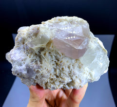 Pink Morganite with Quartz on Albite from Afghanistan - 697 gram