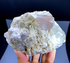 Pink Morganite with Quartz on Albite from Afghanistan - 697 gram