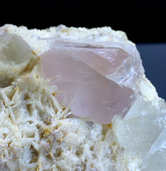 Pink Morganite with Quartz on Albite from Afghanistan - 697 gram