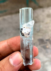 Transparent Blue Aquamarine with Quartz from Shigar valley Pakistan - 17 gram