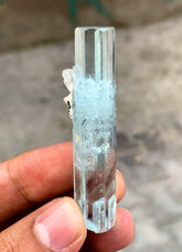 Transparent Blue Aquamarine with Quartz from Shigar valley Pakistan - 17 gram