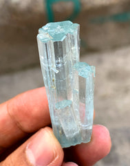 Transparent Blue Aquamarine Cluster from Shigar valley Pakistan - 17 gram