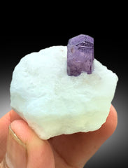 Purple Color Scapolite Crystal on Marble Matrix from Badakhshan Afghanistan - 35 gram