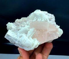 Pink Morganite on Albite Lepidolite and Feldspar from Afghanistan - 674 gram