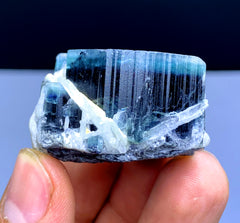 Blue Cap Tourmaline on Albite from Afghanistan - 218.70 carat