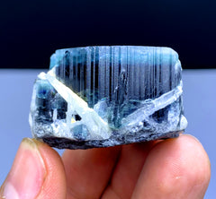 Blue Cap Tourmaline on Albite from Afghanistan - 218.70 carat