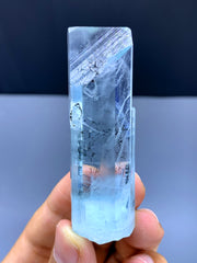 Gemmy Blue Aquamarine with Schorl Inclusions from Shigar valley Pakistan - 40 gram