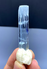 Gemmy Blue Aquamarine on Albite from Shigar valley Pakistan - 14 gram