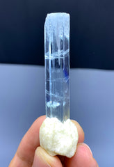 Gemmy Blue Aquamarine on Albite from Shigar valley Pakistan - 14 gram