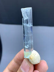 Gemmy Blue Aquamarine on Albite from Shigar valley Pakistan - 14 gram