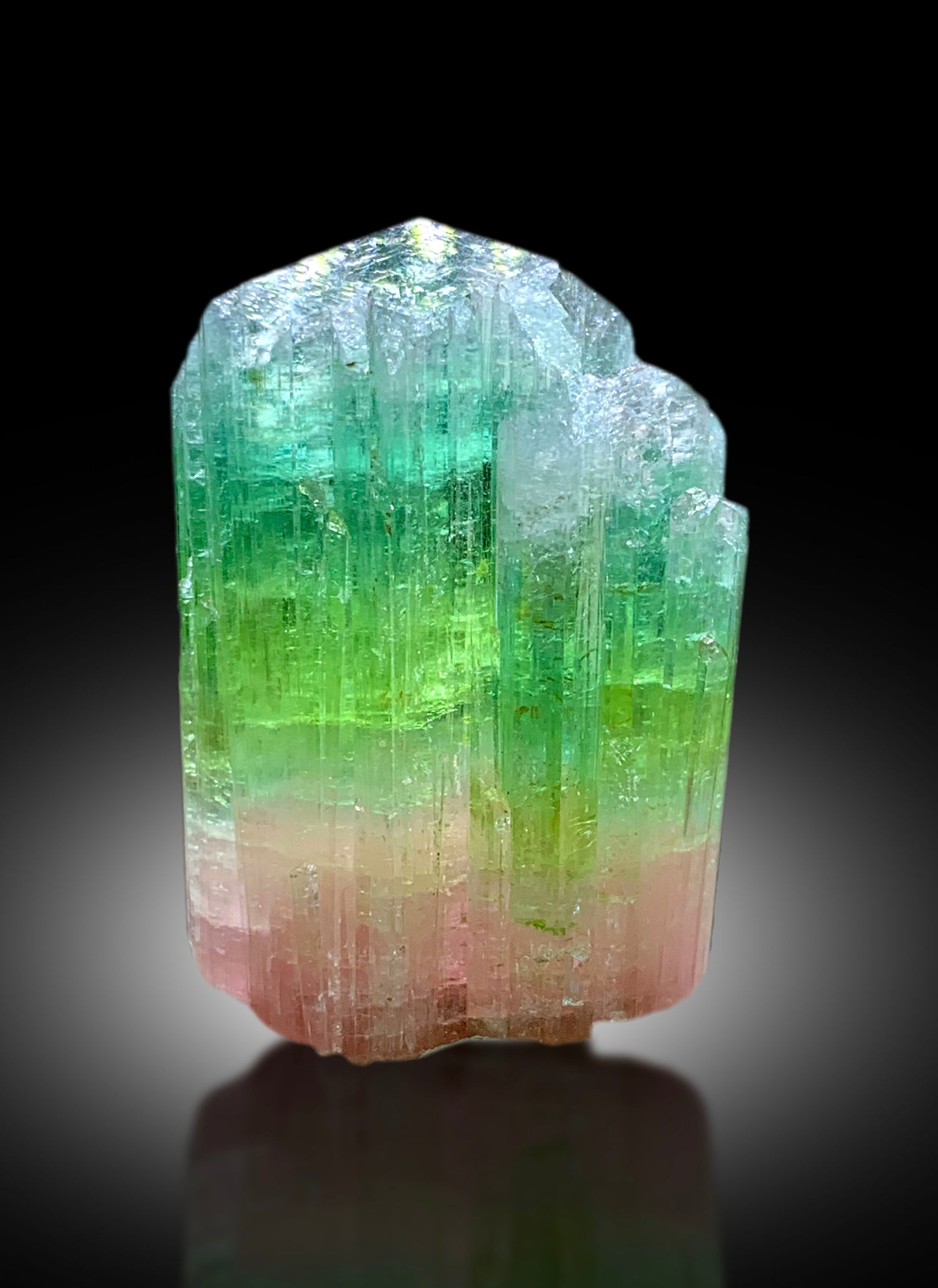 Natural Tricolor Tourmaline Crystal from Paprok Afghanistan - 43 gram