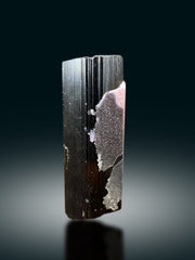 Crystallized Pink Rose Quartz on Schorl Tourmaline from Afghanistan - 46 gram