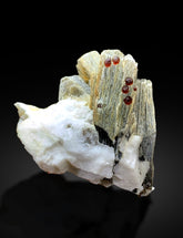 Red Spessartine Garnet Crystals on Mica from Pakistan - 403 gram