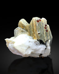 Red Spessartine Garnet Crystals on Mica from Pakistan - 403 gram