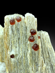 Red Spessartine Garnet Crystals on Mica from Pakistan - 403 gram