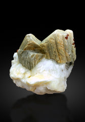 Red Spessartine Garnet Crystals on Mica from Pakistan - 403 gram