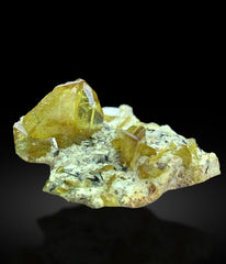 Yellow Sphene Titanite on Matrix from Zagi Mountains Pakistan - 39.30 cts