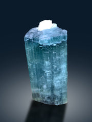 Exquisite Pink Cap Neon Blue Tourmaline Crystal from Afghanistan - 182 gram