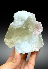 Natural Pink Color Morganite with Quartz and Cleavelandite Albite from Dara-i-Pech Afghanistan - 743 gram