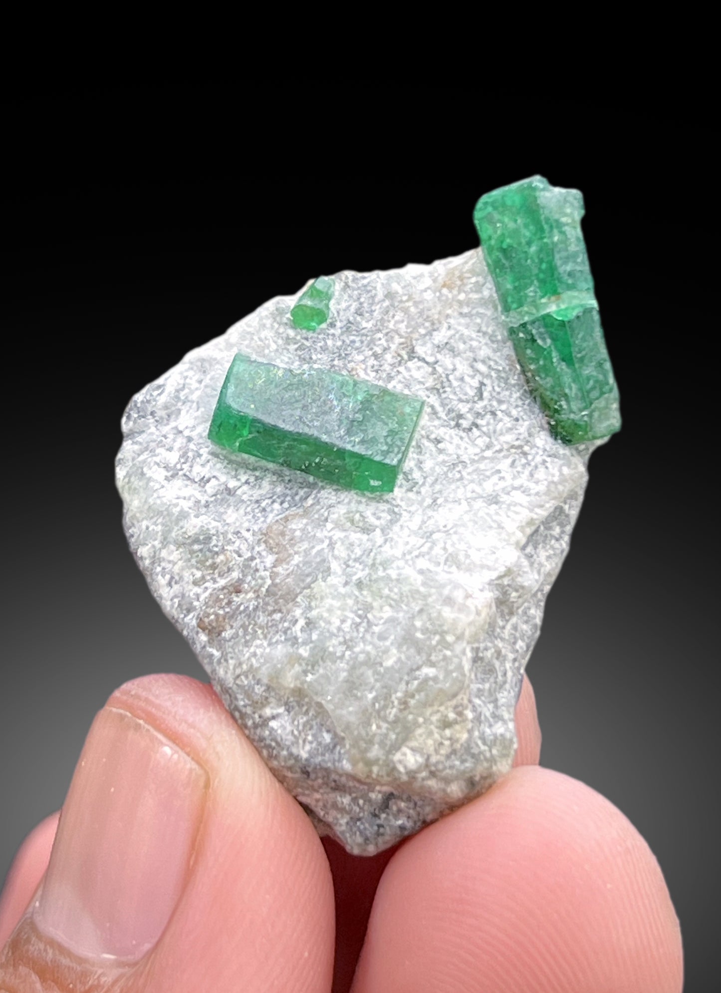 Lush Green Emerald on Matrix from Swat Pakistan - 14 gram