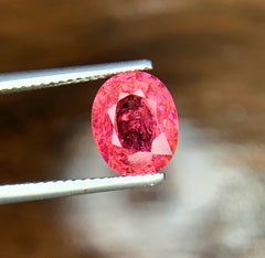 Oval Cut Rubelite Tourmaline Gemstone, Red Tourmaline, Loose Gemstone, Tourmaline Faceted Cut Stone, Tourmaline from Afghanistan - 2.60 CT